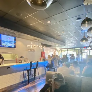 From the back of the restaurant