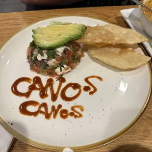 Shrimp Ceviche. We ordered without jalapeño. Very flavorful!