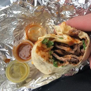 Steak burrito