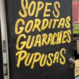 sign on door