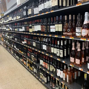 a wide selection of wine