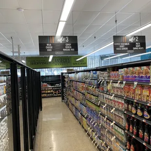 a grocery aisle