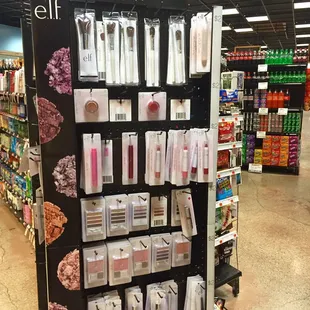 So cool, elf makeup near the checkout!