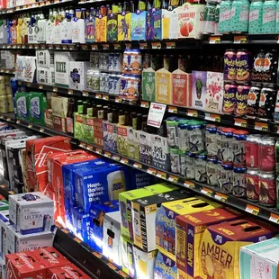 a variety of beverages