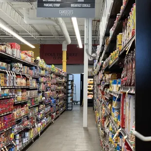 he aisle of a grocery store