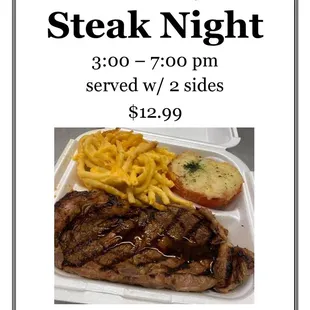Steak Night is every Thursday!