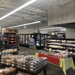 a wide view of the store