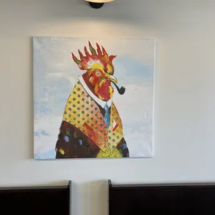a chicken wearing a tie
