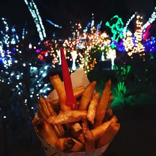 a basket of french fries