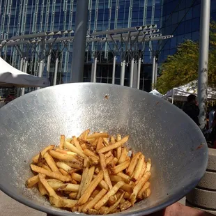 a bowl of french fries