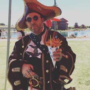 a man dressed as a pirate