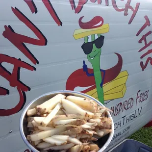 a bucket of french fries