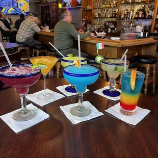 Jamaica Margarita, Jalapeño Margarita, Jolley Rancher, Blue Thunder, Mango Martini