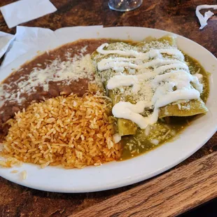 Chile Verde Enchiladas