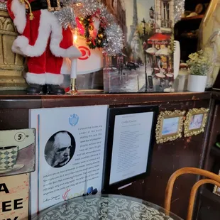 santa and a christmas tree