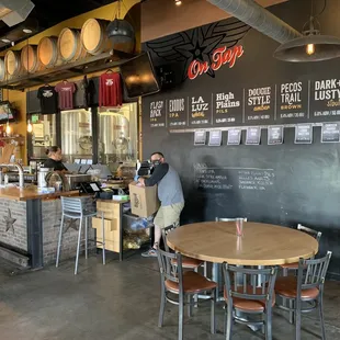 a man sitting at the counter