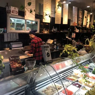 a man preparing food