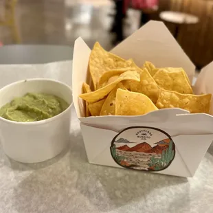 Southland burrito co chips and avocado verde