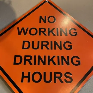 no working during drinking hours