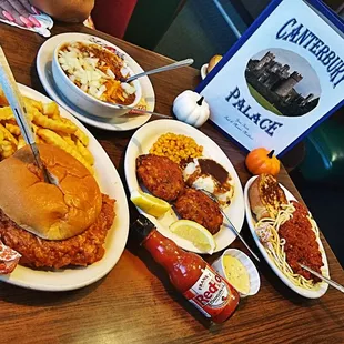 plates of food on a table