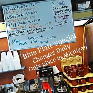 Love the old time Blue Plate Special changes Daily always a mega deal super cheap
