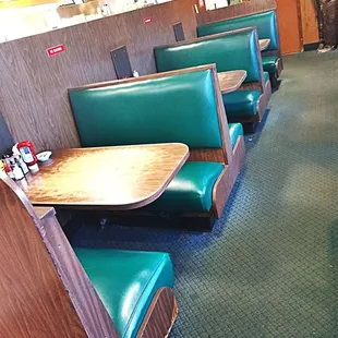 the interior of a diner