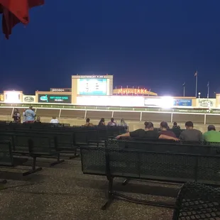 Nighttime view of the trace track