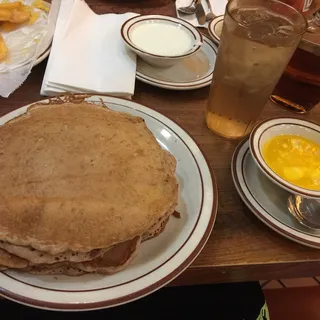 7 Grain Almond Granola Pancakes