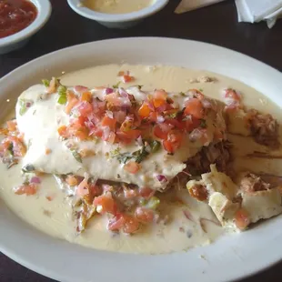 Lunch burrito with carnitas...yum!