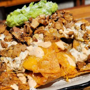 a plate of nachos
