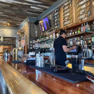 At the bar