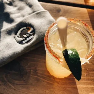 Cadillac marg, and one of their new beanies!