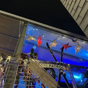 a ski patrol christmas display