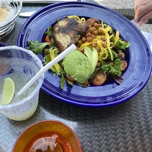 This is the Verde salad with grilled mahi