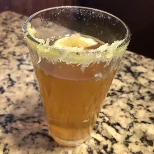 This is how to drink a Modelo. Lime on the rim and in the glass.