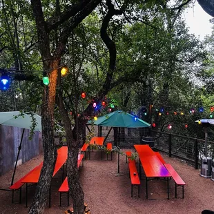Large party seating outside