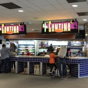 people at the counter