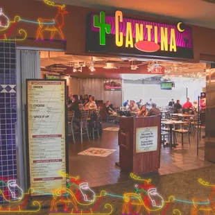 The dine in area before covid -19 old photo