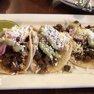 Carne asada street tacos