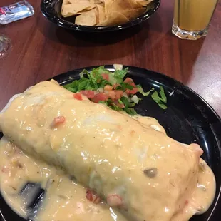 Carne Asada Queso Burrito