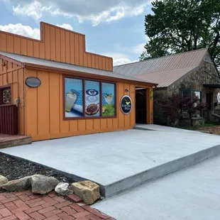 the front of the restaurant