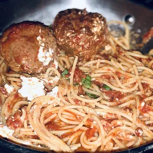 Spaghetti con polpette