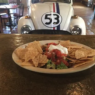 a plate of nachos