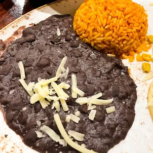 Black beans and Mexican rice