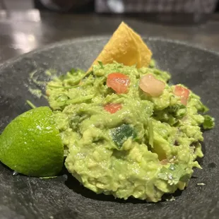 Top Shelf Guacamole made tableside