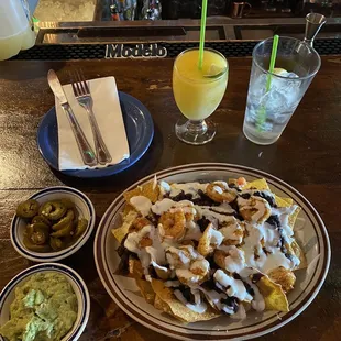 Vegan Nachos with Shrimp