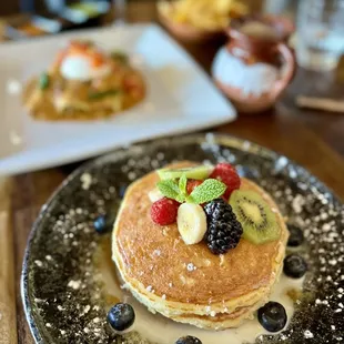 Tres leches pancakes