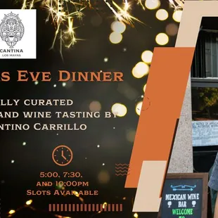 RSVP's are now open or our special NYE dinner!