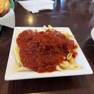 Kids ziti with meatballs