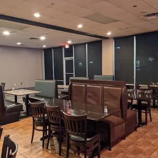 The new unit they added after knocking down the wall. You can see the empty space to the left, along with the new and old style booths.